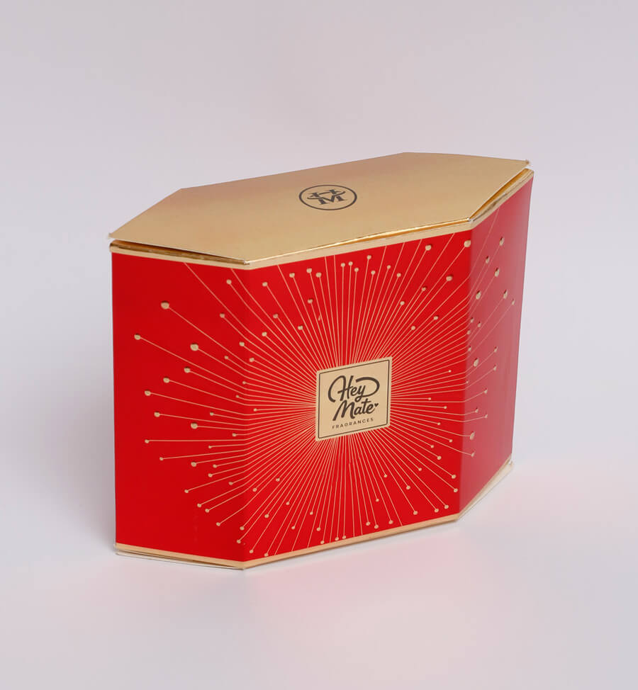 Red and gold box with 'HeyMate' branding on a light gray background
